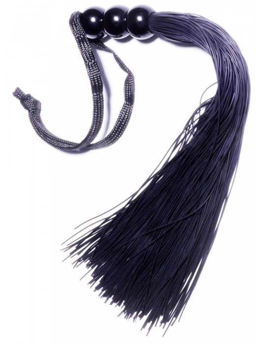 Черная силиконовая плетка - 25,4 см. - Boys of Toys - купить с доставкой в Стерлитамаке