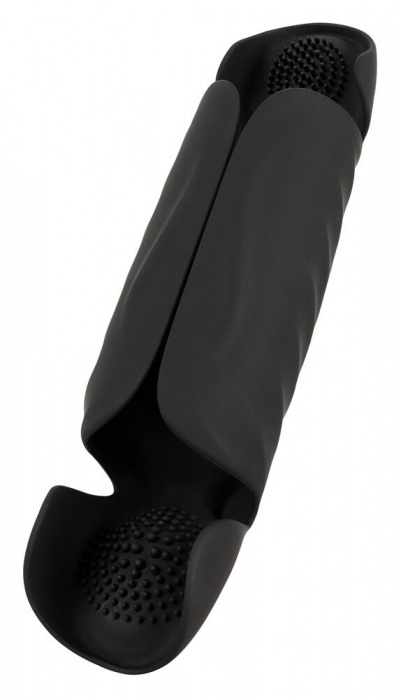 Черный вибромастурбатор с трехточечной стимуляцией Penis Trainer with 3 Point Stimulation - Orion - в Стерлитамаке купить с доставкой