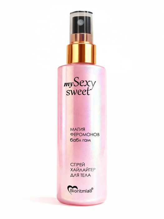 Спрей хайлайтер для тела Sexy Sweet с ароматом бабл-гам, шиммером и феромонами - 200 мл. -  - Магазин феромонов в Стерлитамаке