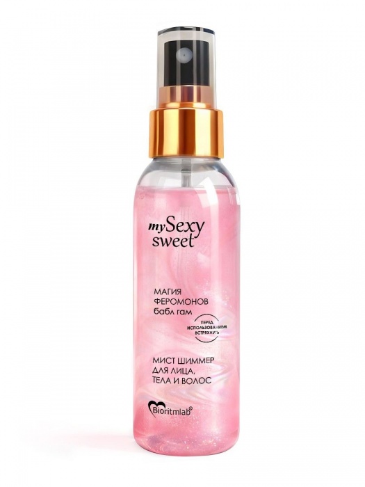Мист для лица, тела и волос Sexy Sweet с ароматом бабл-гам, шиммером и феромонами - 95 мл. -  - Магазин феромонов в Стерлитамаке