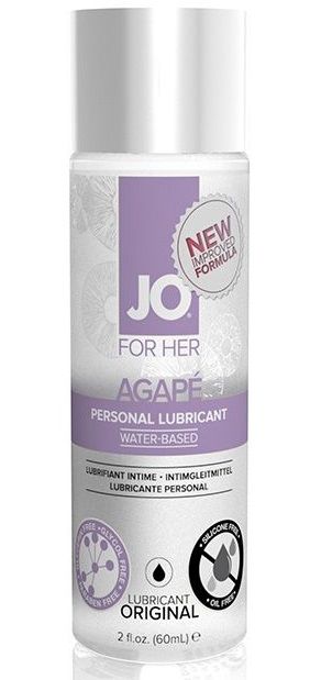 Лубрикант на водной основе для женщин JO AGAPE LUBRICANT ORIGINAL - 60 мл. - System JO - купить с доставкой в Стерлитамаке