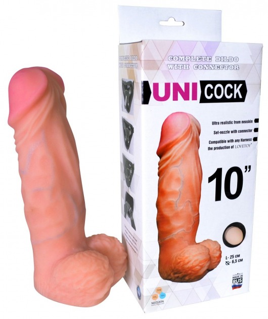 Фаллическая насадка Харнесс UNICOCK 10  - 25 см. - LOVETOY (А-Полимер) - купить с доставкой в Стерлитамаке