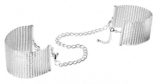 Серебристые наручники-браслеты Desir Metallique Handcuffs - Bijoux Indiscrets - купить с доставкой в Стерлитамаке
