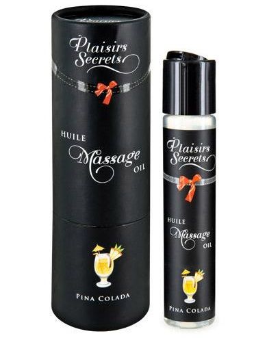Массажное масло с ароматом пина колады Huile de Massage Gourmande Pina Colada - 59 мл. - Plaisir Secret - купить с доставкой в Стерлитамаке