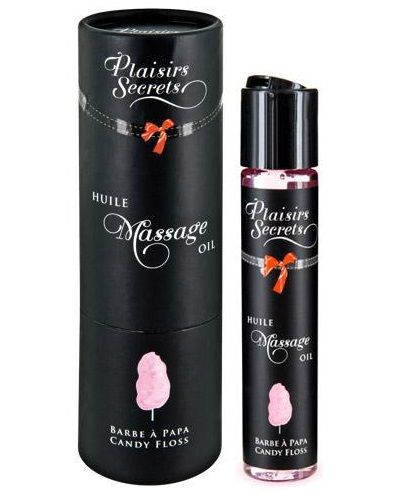 Массажное масло с ароматом сладкой ваты Huile de Massage Gourmande Barbe à Papa - 59 мл. - Plaisir Secret - купить с доставкой в Стерлитамаке