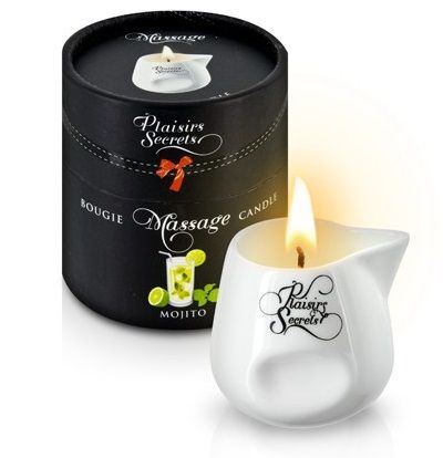 Массажная свеча с ароматом мохито Bougie de Massage Mojito - 80 мл. - Plaisir Secret - купить с доставкой в Стерлитамаке