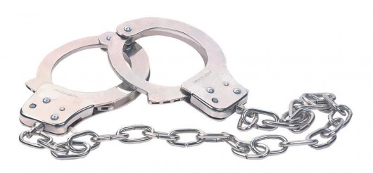 Наручники из металла с длинной цепочкой CHROME HANDCUFFS METAL HANDCUFFS W. KEY - NMC - купить с доставкой в Стерлитамаке