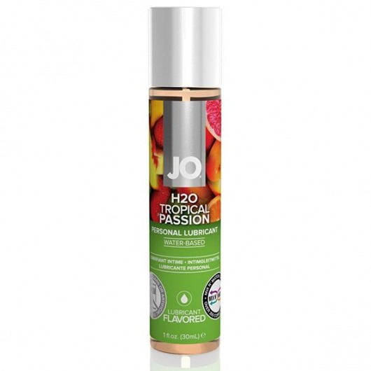 Смазка с ароматом тропических фруктов JO Flavored Tropical Passion - 30 мл. - System JO - купить с доставкой в Стерлитамаке