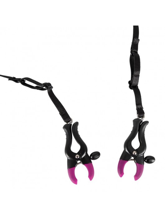 Трусики с зажимами для половых губ и бусинками для массажа промежности - Orion - купить с доставкой в Стерлитамаке