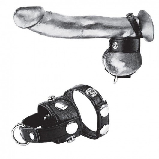 Утяжка для мошонки и пениса Cock Ring With 1  Ball Stretcher And Optional Weight Ring - BlueLine - купить с доставкой в Стерлитамаке