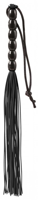 Чёрная мини-плеть из резины Rubber Mini Whip - 22 см. - Blush Novelties - купить с доставкой в Стерлитамаке