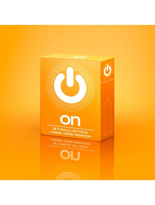 Презервативы ON) Stimulation с точками - 3 шт. - ON) - купить с доставкой в Стерлитамаке