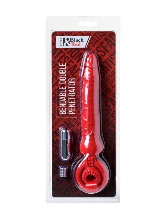 Красная вибронасадка с анальным стимулятором - ToyFa - в Стерлитамаке купить с доставкой