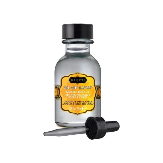 Масло для ласк с ароматом кокоса и ананаса Oil of Love Coconut Pineapple - 22 мл. - Kama Sutra - купить с доставкой в Стерлитамаке