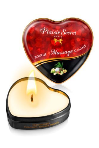 Массажная свеча с ароматом экзотических фруктов Bougie Massage Candle - 35 мл. - Plaisir Secret - купить с доставкой в Стерлитамаке
