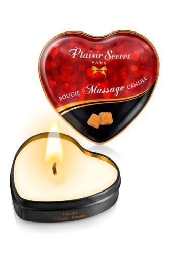 Массажная свеча с ароматом карамели Bougie Massage Candle - 35 мл. - Plaisir Secret - купить с доставкой в Стерлитамаке