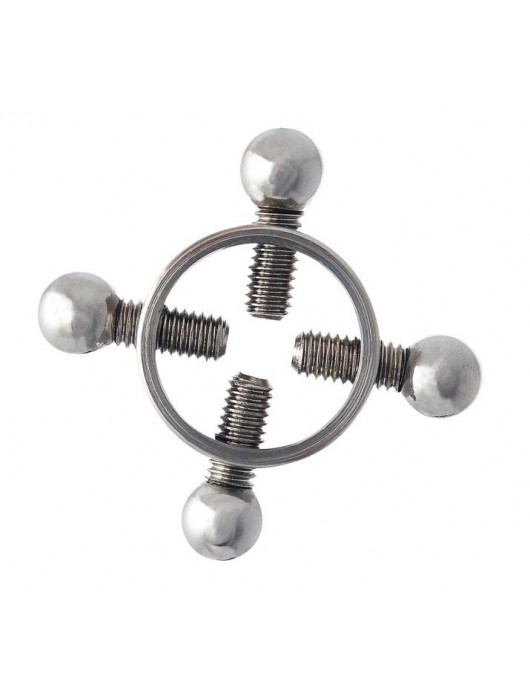 Серебристые зажимы для сосков на винтах - ToyFa - купить с доставкой в Стерлитамаке