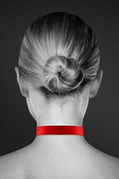 Красный чокер с замком в форме сердца - Bijoux Pour Toi - купить с доставкой в Стерлитамаке