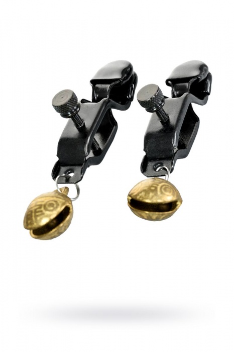 Черно-золотистые зажимы для сосков TOYFA Theatre - ToyFa - купить с доставкой в Стерлитамаке