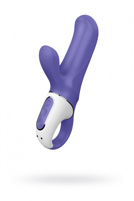 Фиолетовый вибратор Satisfyer Magic Bunny с клиторальным отростком - 17,6 см. - Satisfyer