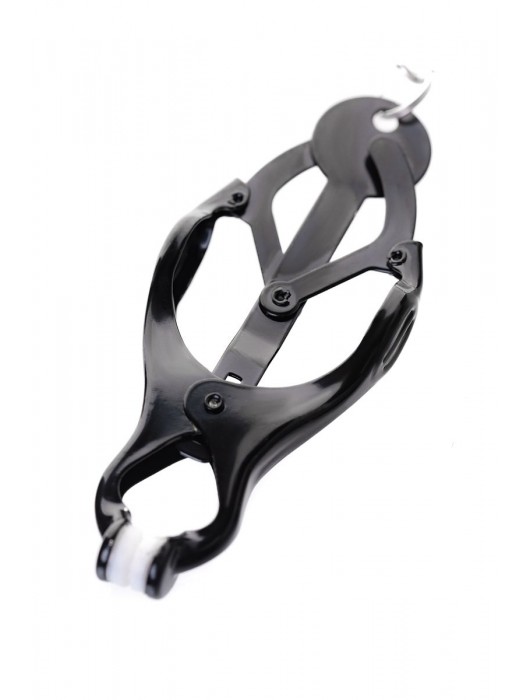 Черно-серебристые зажимы для сосков с кольцом для пениса TOYFA Metal - ToyFa - купить с доставкой в Стерлитамаке