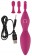 Ярко-розовый клиторальный вибратор с 3 насадками Spot Vibrator with 3 Tips - 17,9 см. - Orion