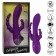 Фиолетовый вибромассажер-кролик Long Beach Bootylicious с анальной цепочкой - California Exotic Novelties