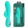 Бирюзовый вибратор-кролик с рёбрышками Prescott - 20 см. - Baile купить в Стерлитамаке с доставкой в Orgasmix.ru Бирюзовый вибратор-кролик с рёбрышками Prescott - 20 см. - Baile