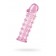 Гелевая розовая насадка на фаллос с шипами - 12 см. - Toyfa Basic - в Стерлитамаке купить с доставкой