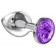 Малая серебристая анальная пробка Diamond Purple Sparkle Small с фиолетовым кристаллом - 7 см. - Lola Games - купить с доставкой в Стерлитамаке