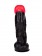 Чёрный фаллоимитатор с красной головкой - 20 см. - LOVETOY (А-Полимер) купить с доставкой в интернет-магазине Orgasmix в Стерлитамаке Чёрный фаллоимитатор с красной головкой - 20 см. - LOVETOY (А-Полимер)